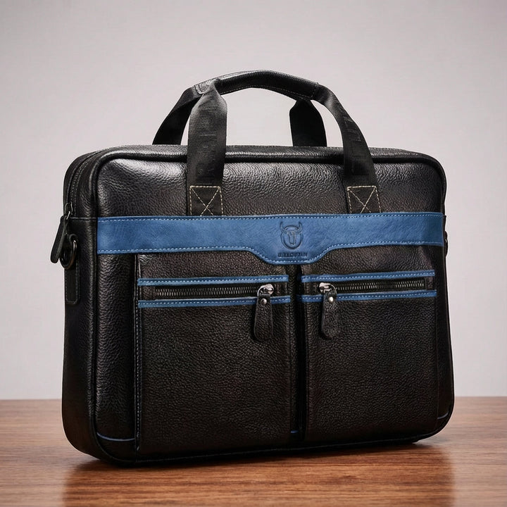 Exklusiv UrbanSling datorväska i äkta läder. Elegant och hållbar pendlarväska som skyddar med stil.