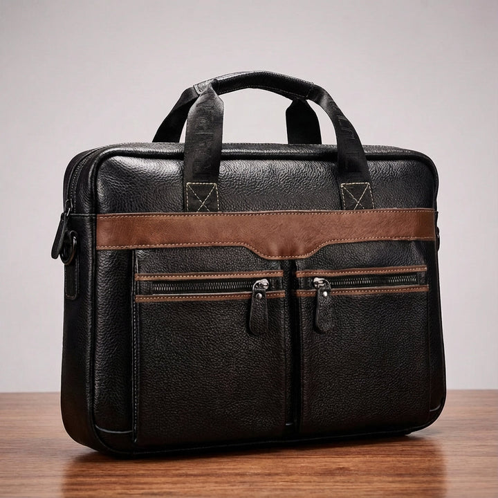 UrbanSling elegant accessoar: sofistikerad laptopväska i läder för både dam och herr, perfekt för kontoret.