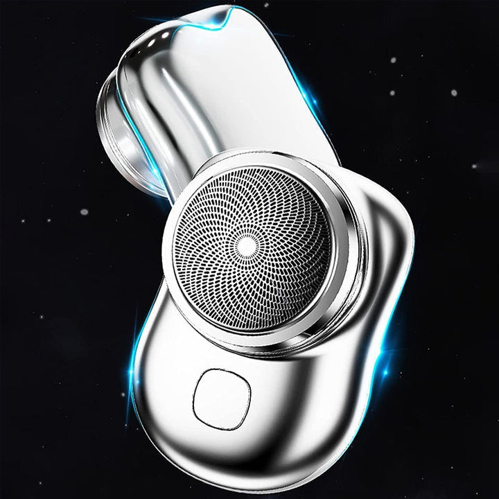 "Elegant USB mini rakapparat för snabb, bekväm rakning. Kompakt, bärbar och perfekt för både våt och torr användning."