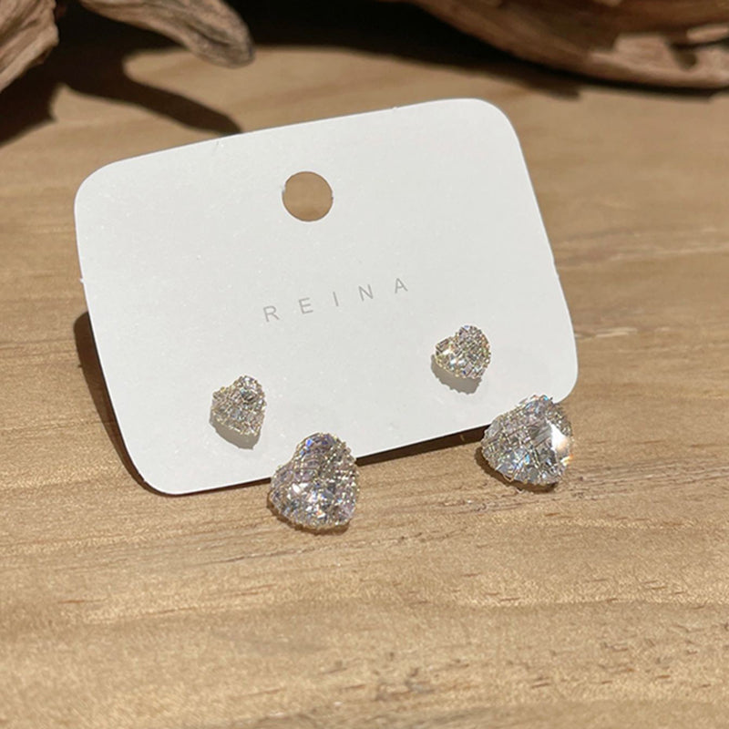 Eleganta damörhängen med hängande zirkon i koppar, unik modern design, perfekt för stil och glans vid alla tillfällen.