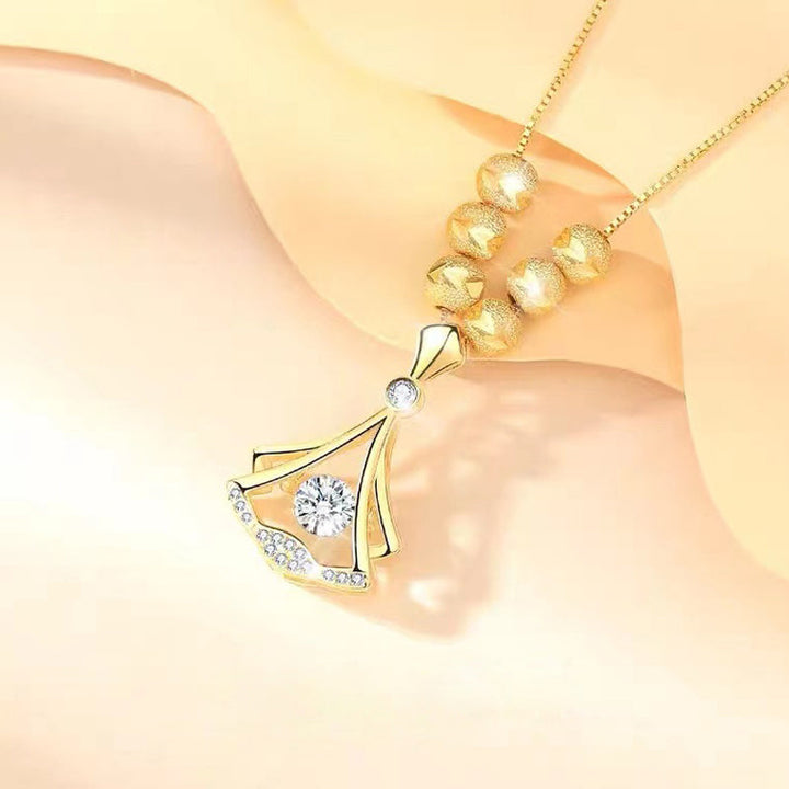 Ginkgo-lövshalsband i 18K guldplätering, en tidlös accessoar för kvinnor.