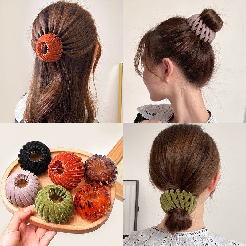 Elegant hårnål för kvinnor i dammrosa, enkel styling för alla tillfällen.