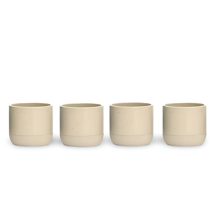 Eleganta keramik kaffekoppar set, 4-pack muggar för kaffe & te. Förhöjer din fika och köksinredning.