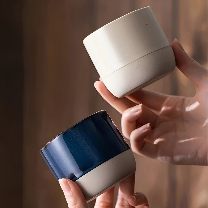 Perfekt presenttips! Eleganta keramik kaffekoppar set, 4-pack muggar för kaffe och te älskaren.
