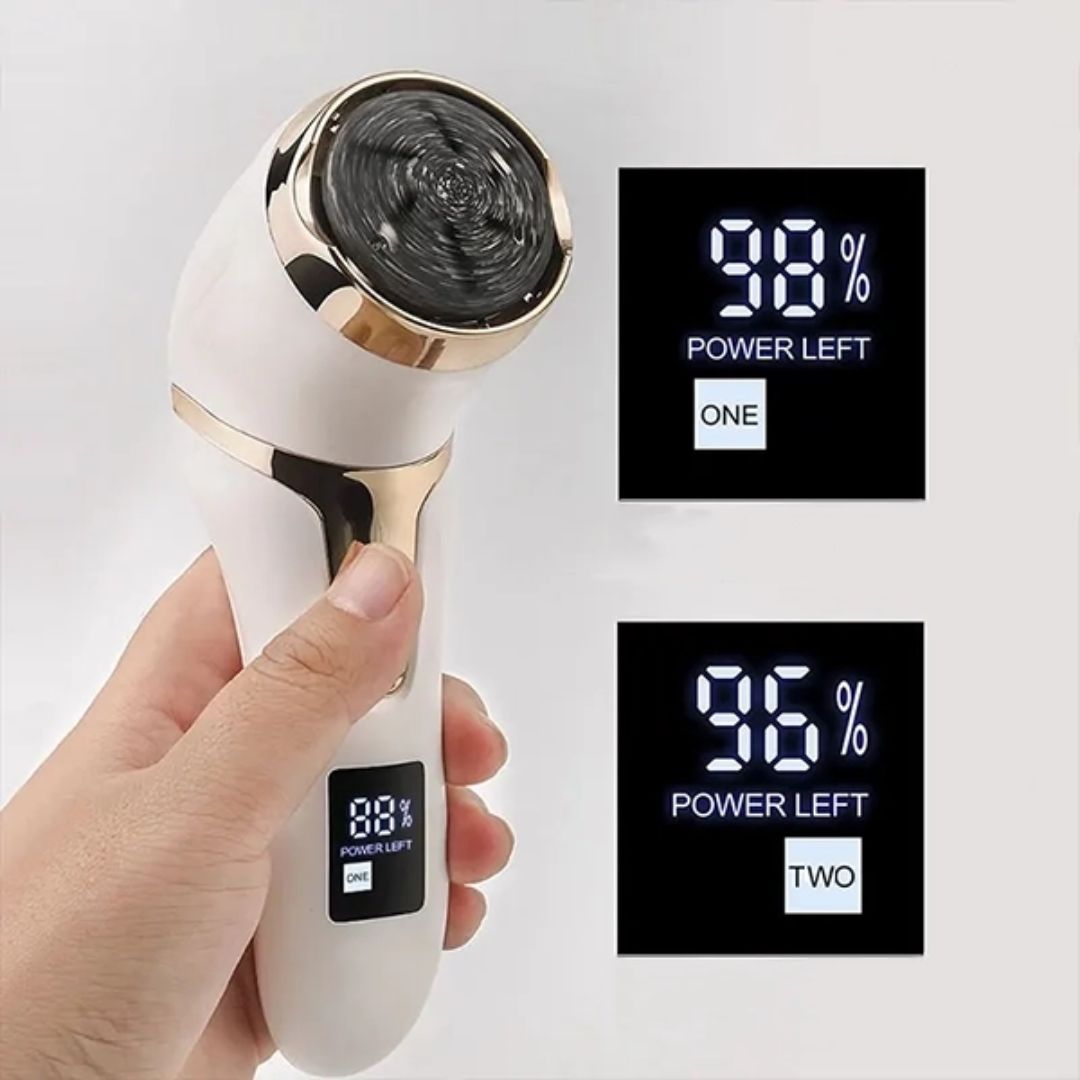 Förebygger förhårdnader och ger lena fötter med en elektrisk fotfil. Förbättrad hud med enkel exfoliering.