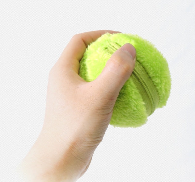 Elektrisk fuzzy hundleksak, interaktiv boll för stimulans och inomhuslek.