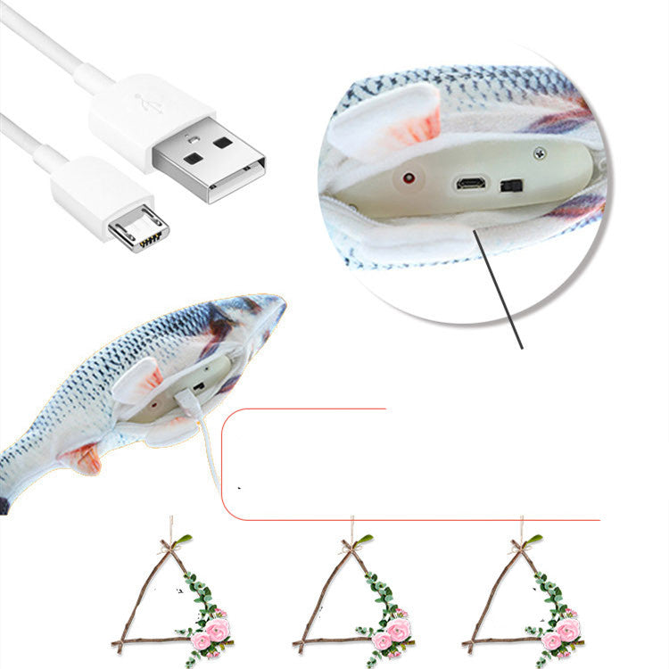 USB-laddad interaktiv fiskleksak för katt. Håller din inomhuskatt aktiv, lekfull och engagerad.