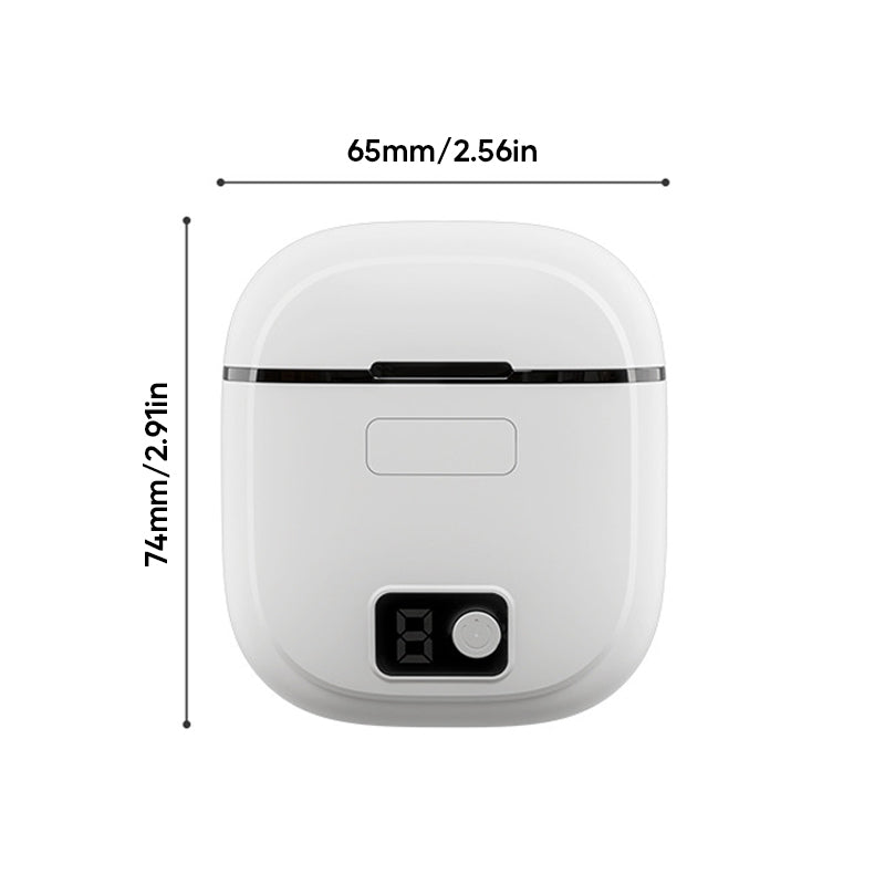 "Elektrisk smart nagelklippare med automatisk trim, 360° roterande blad och integrerad förvaringsbehållare, grön färg."