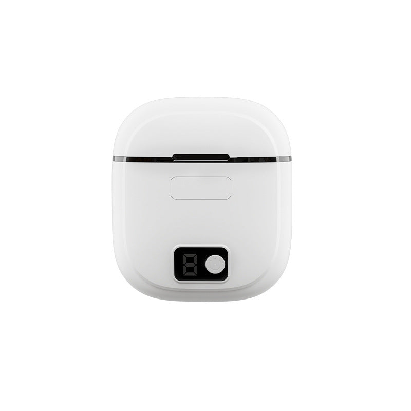 "Elektrisk smart nagelklippare med automatisk trim, 360° roterande blad och integrerad förvaringsbehållare, grön färg."
