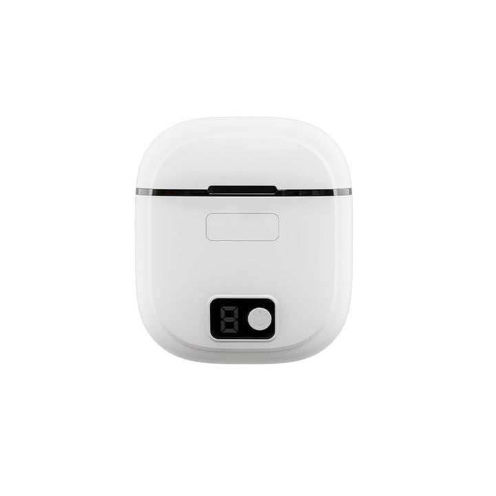 "Elektrisk smart nagelklippare med automatisk trim, 360° roterande blad och integrerad förvaringsbehållare, grön färg."