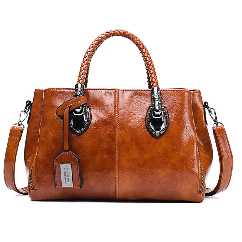 Svart elegant handväska och tote-väska med praktiska handtag
