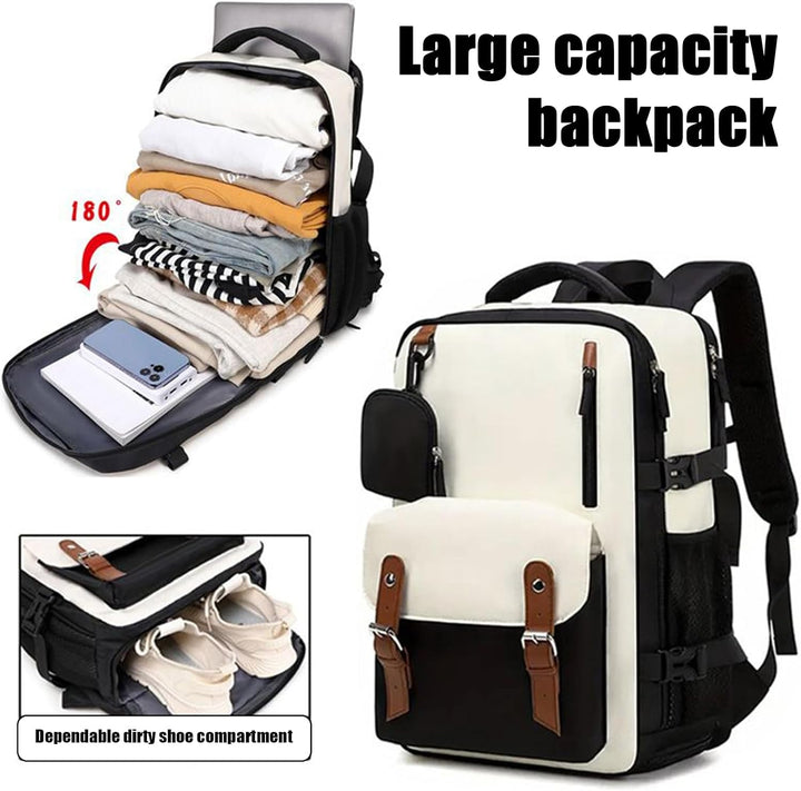 Bekväm unisex reseryggsäck Elorio, ergonomisk design för långa resor. Stor vattentät ryggsäck för äventyr.