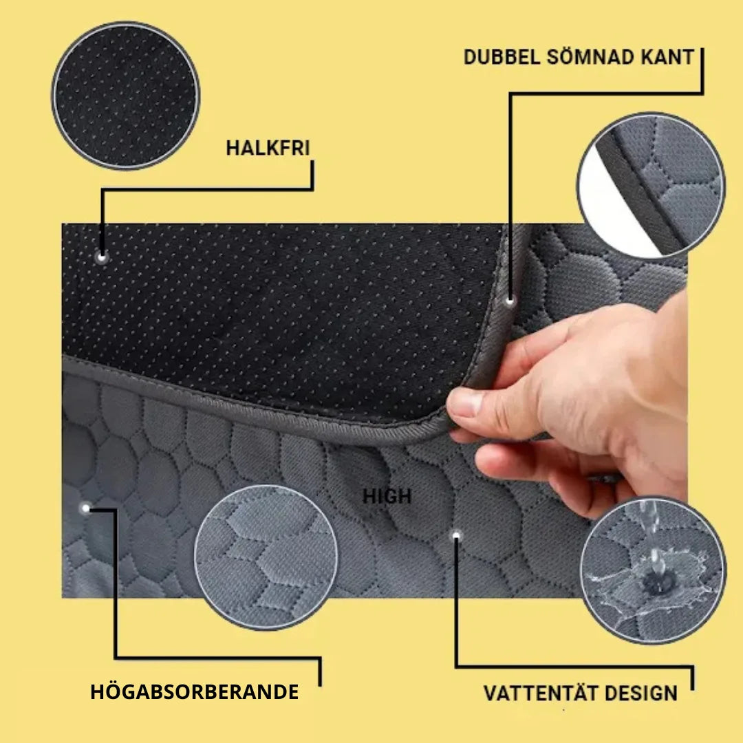 Absorberande skyddsmatta för hundar, bra för äldre hundar med inkontinens.