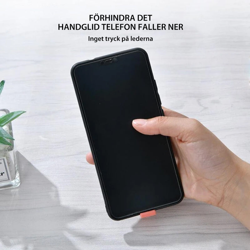 Ergonomiskt fingerstöd för mobiltelefoner med starkt stöd, lätt design, passar de flesta telefoner och surfplattor.