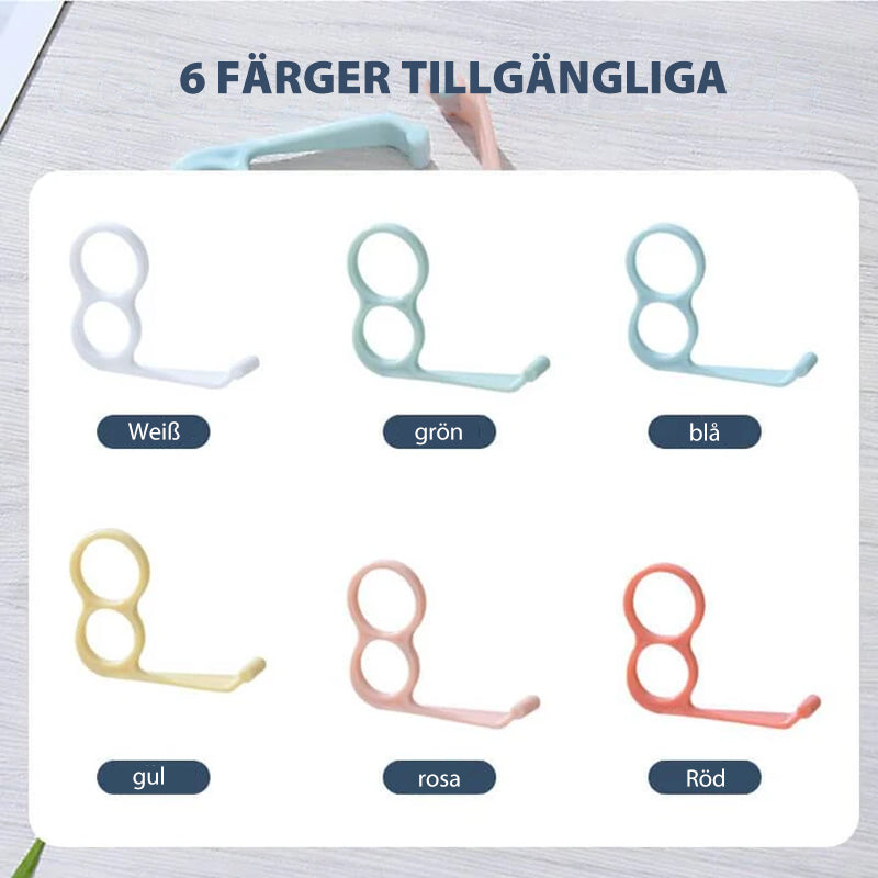 Ergonomiskt fingerstöd för mobiltelefoner med starkt stöd, lätt design, passar de flesta telefoner och surfplattor.