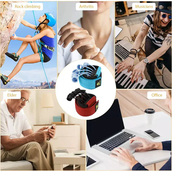 Ergonomisk fingertränare i strömlinjeformad design för styrka och flexibilitetsträning av fingrar och handleder.