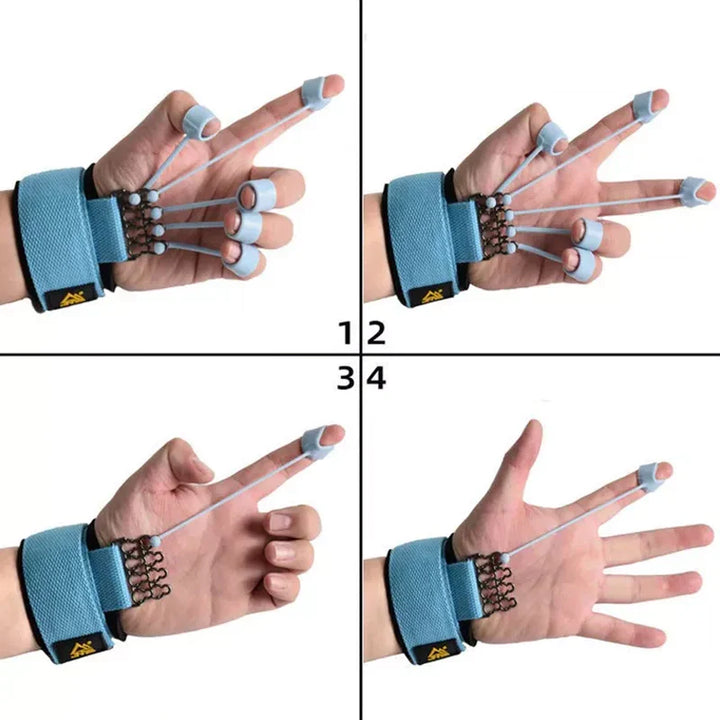 Ergonomisk fingertränare i strömlinjeformad design för styrka och flexibilitetsträning av fingrar och handleder.