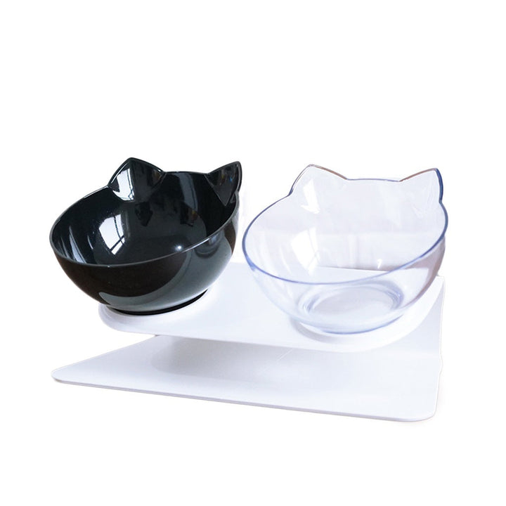 Smart kattmatskål som förhindrar spill. Den lutade och upphöjda designen är ergonomisk för din katt.