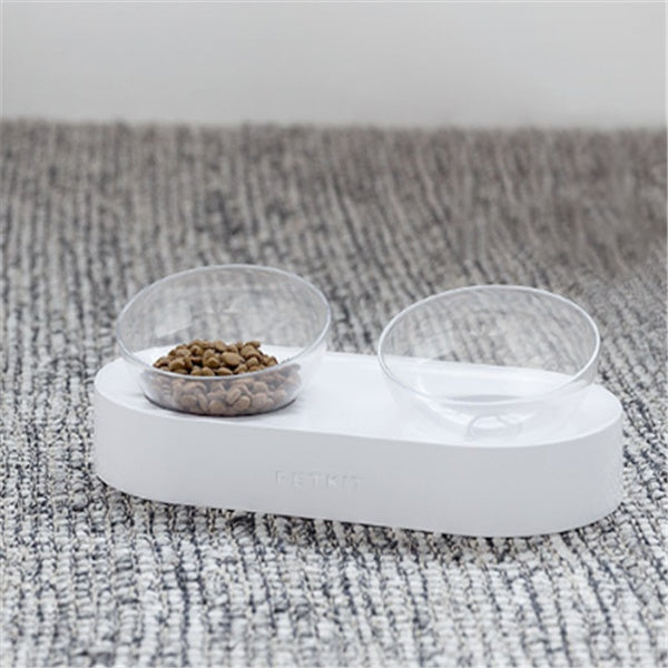 Bekväm matskål för katt. Upphöjd design och lutning minskar nackbelastning, förbättrar hållning.