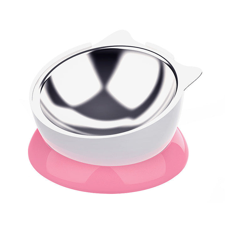 Bekväm lutande kattskål i rostfritt stål. Ergonomisk design främjar god matsmältning, spillfri.