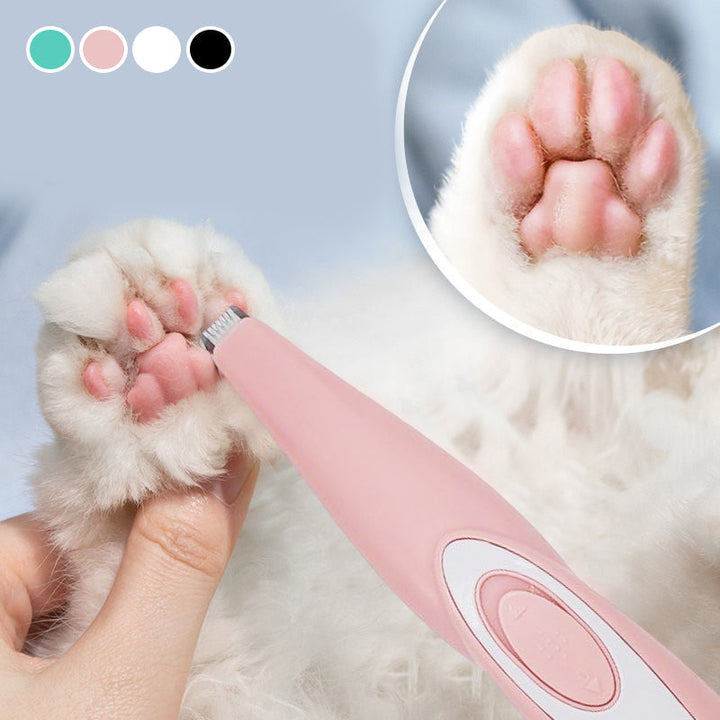 "Ergonomisk mini trimmer för husdjur, kompakt design i svart med säkerhetsblad, perfekt för svåråtkomliga områden."