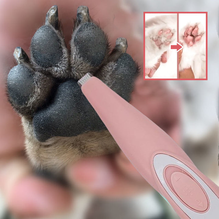 "Ergonomisk mini trimmer för husdjur, kompakt design i svart med säkerhetsblad, perfekt för svåråtkomliga områden."
