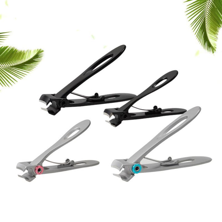 "Ergonomisk nagelklippare för tjocka naglar med silver och svart design, skarpa rostfria stålblad för exakt klippning."