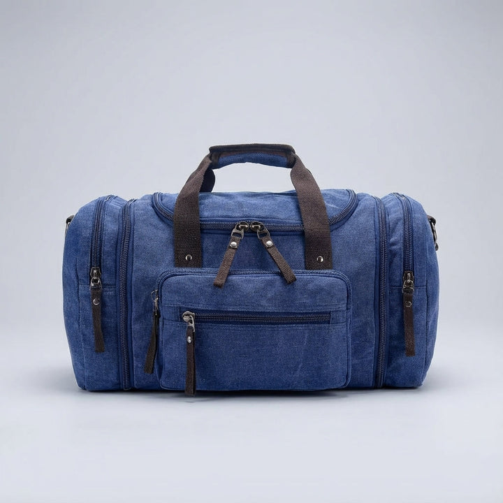 Kompakt unisex canvasväska WeekenderPro, smart resebagage som expanderar för weekendresor och sport.