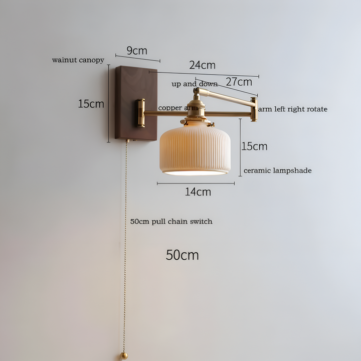 EzyGlow justerbar LED-vägglampa, modern design som passar som läslampa & stämningsbelysning.