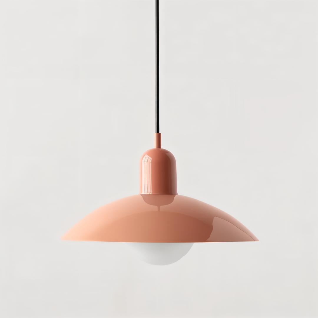 Modern färgglad taklampa, Bauhaus-design för en unik inredningsdetalj.
