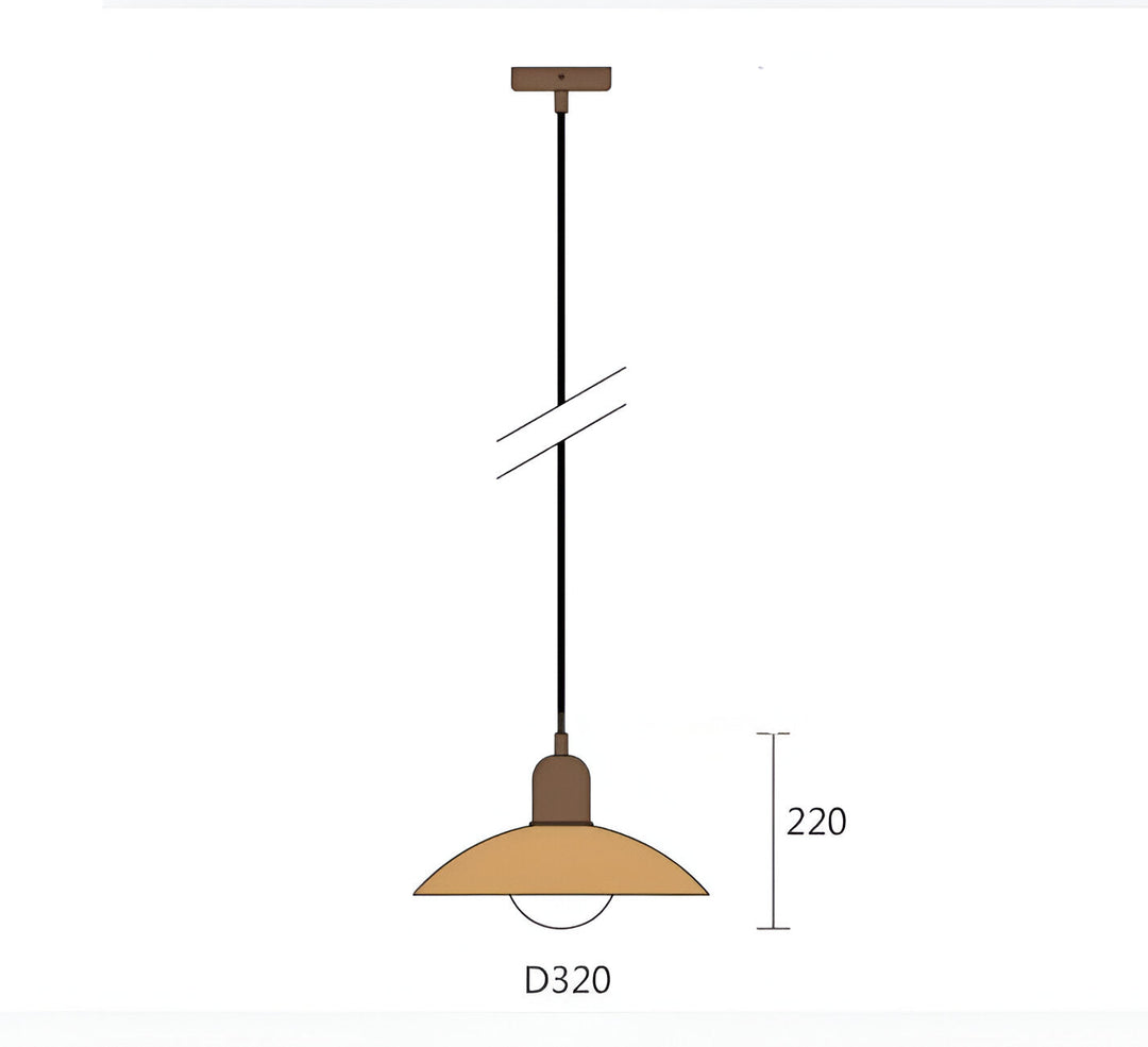 Stilren Bauhaus pendellampa, färgglad LED-belysning för modern interiör.