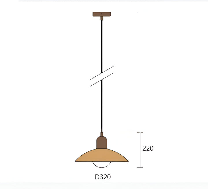Stilren Bauhaus pendellampa, färgglad LED-belysning för modern interiör.