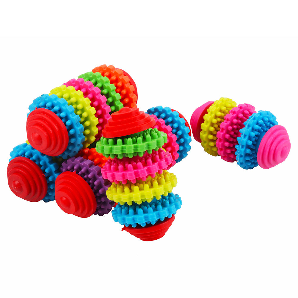 Hundleksak molarboll: Robust TPR-gummi, bra för tuggbehov och främjar valpens munhälsa.