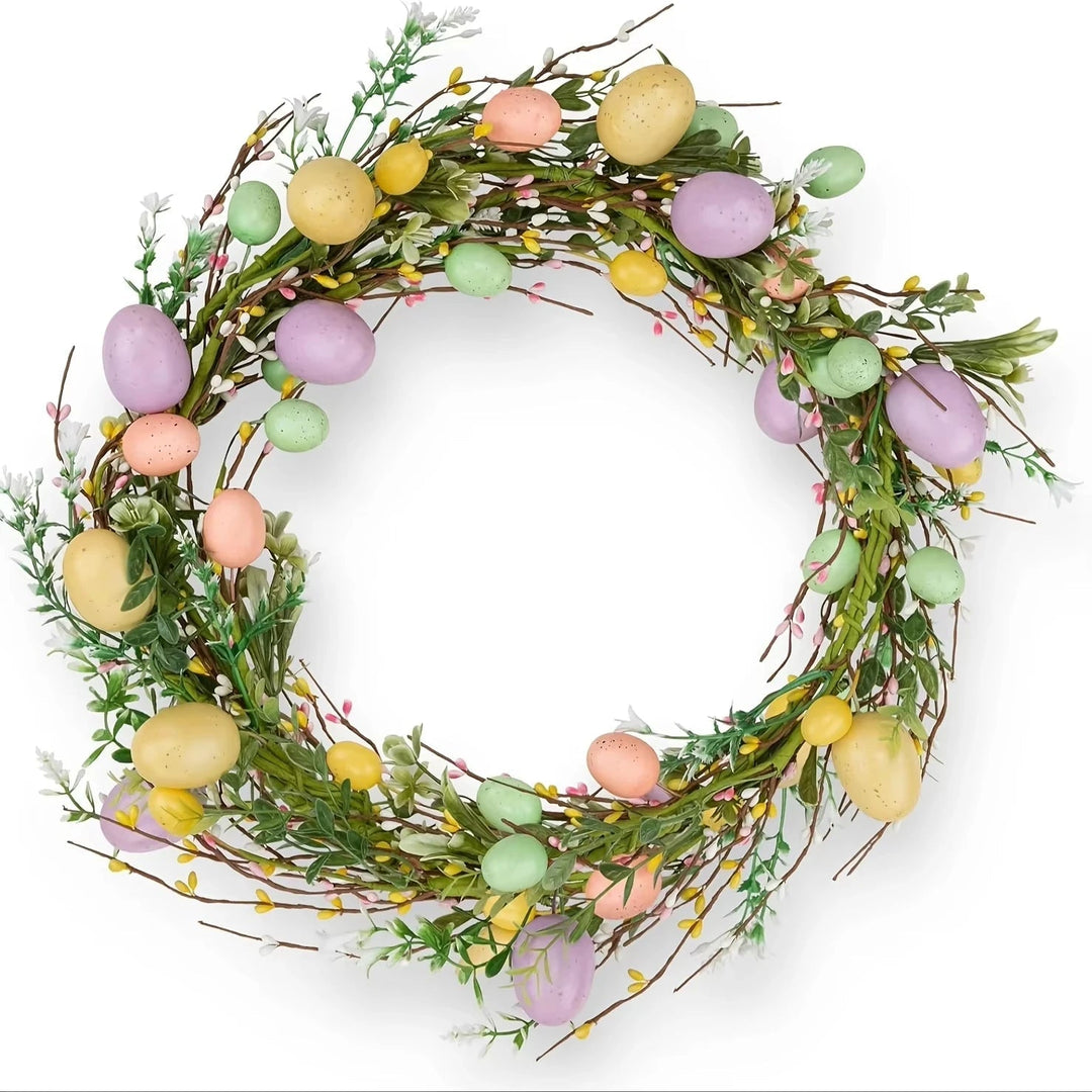 Färggrann girlang med konstgjorda sidenblommor för festlig dekoration. Perfekt för bröllop och vårinredning.