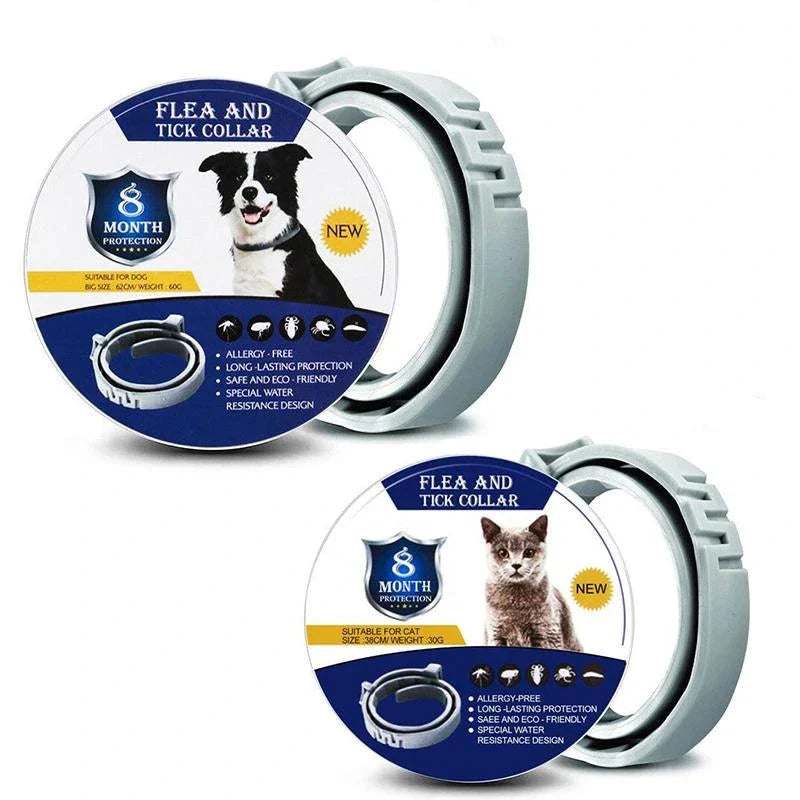 Fästinghalsband för hund & katt, långvarigt skydd mot fästingar & loppor i svensk natur.