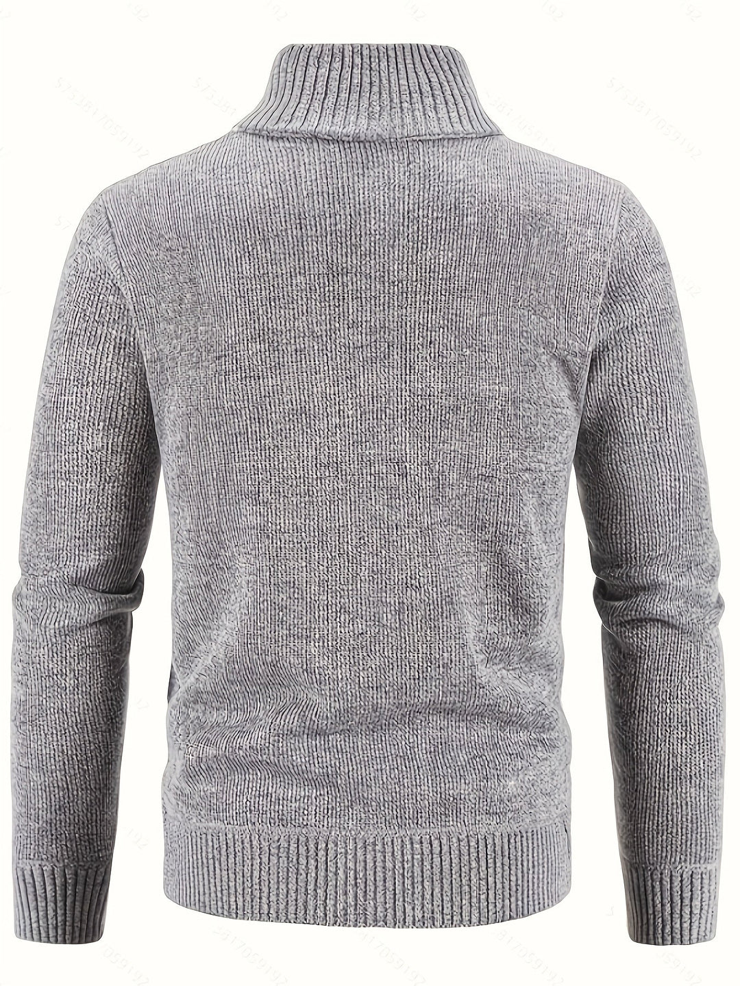 Modell bärande stickad zip cardigan för vardagsstil och mode