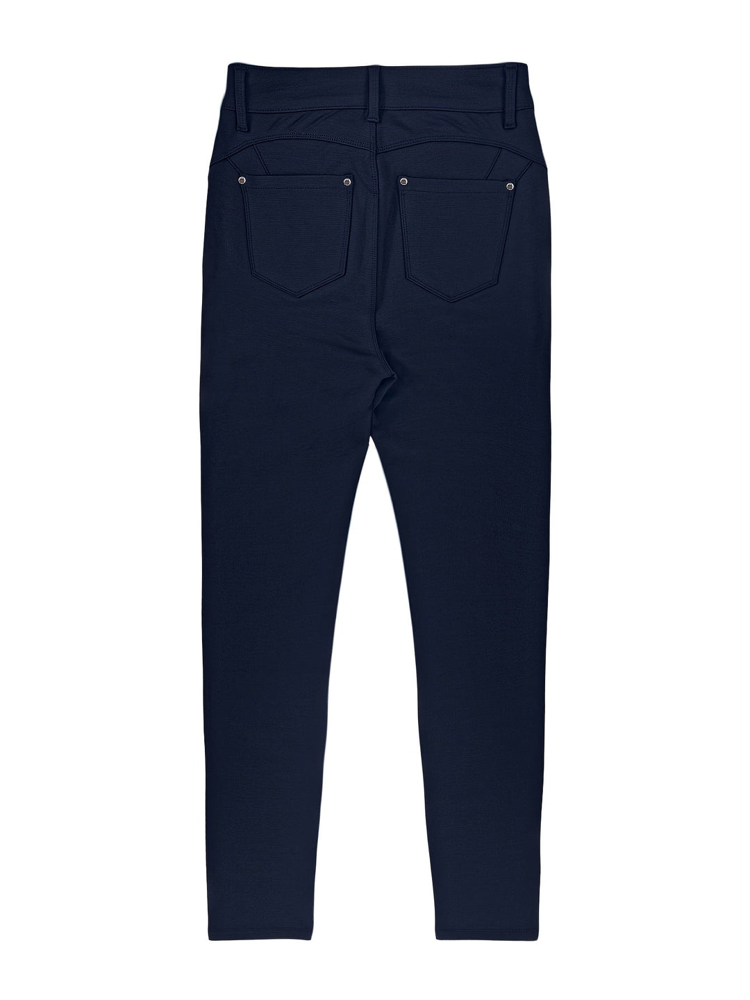Grå skinny jeans med stretch och hög midja bakifrån