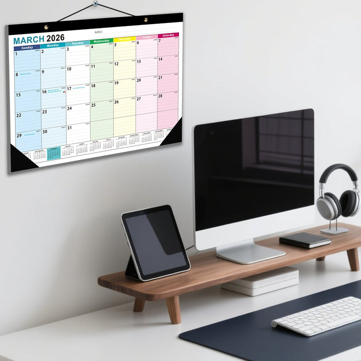 Månadskalender för vägg i stilren design för hem och kontor