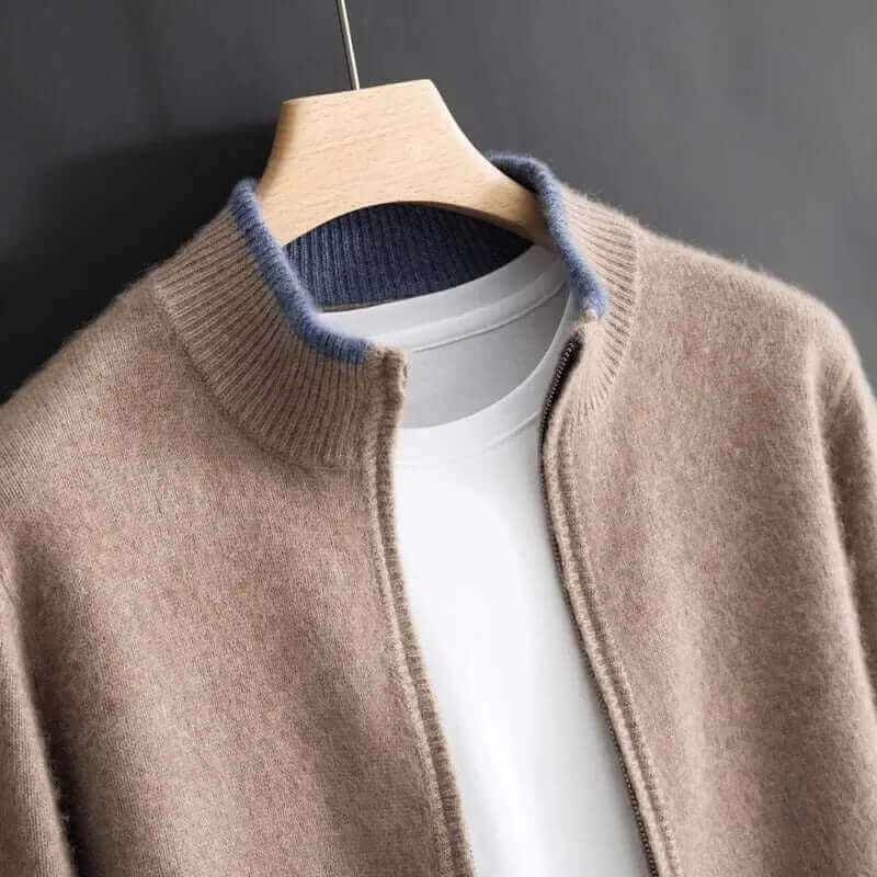 Herr Zip-Up Jacka i Premium - Lyxig Värme och Stil