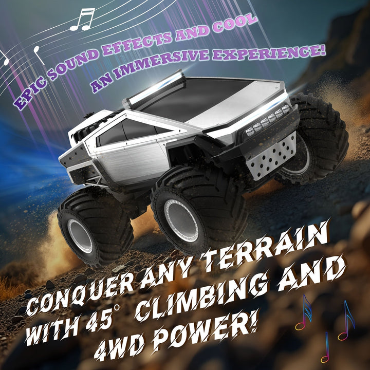 Radiostyrd monstertruck i skala för offroad-körning på alla terränger