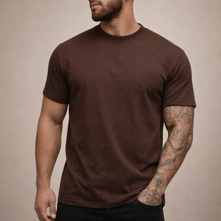 Basplagg t-shirt för män i snygg slim fit passform