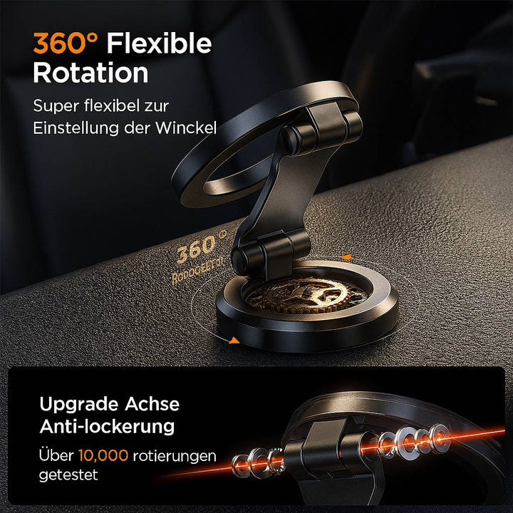 Närbild på den flexibla 360-graders leden på mobilhållaren
