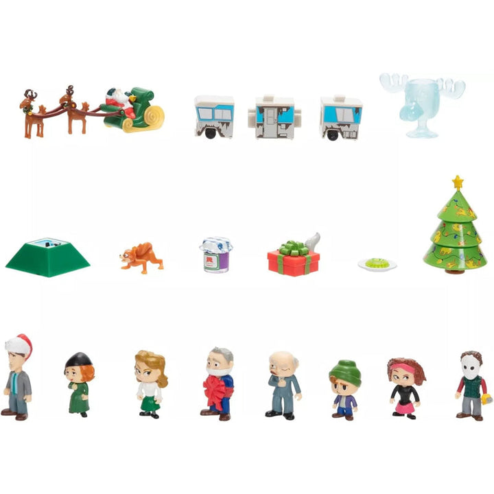 "Färgglad adventskalender med 24 luckor, lämplig för familjer. Perfekt juldekoration för ett hemtrevligt och festligt inslag.