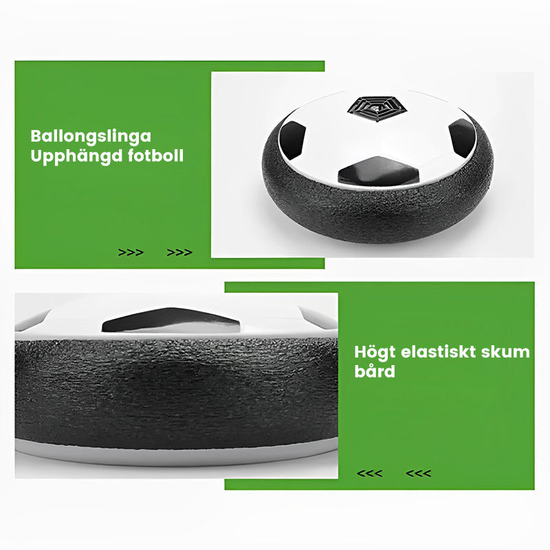Inomhusfotboll med LED-ljus, svävande effekt, perfekt för barn och husdjur att leka inomhus i mörka miljöer.