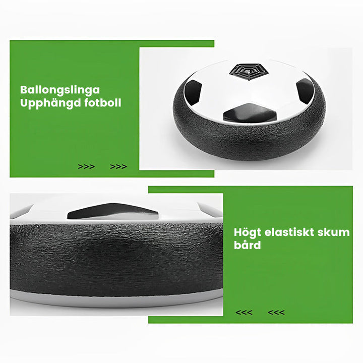 Inomhusfotboll med LED-ljus, svävande effekt, perfekt för barn och husdjur att leka inomhus i mörka miljöer.