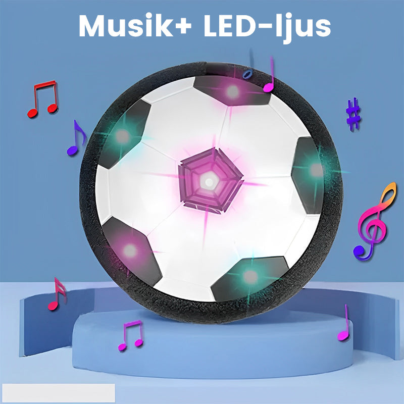 Inomhusfotboll med LED-ljus, svävande effekt, perfekt för barn och husdjur att leka inomhus i mörka miljöer.