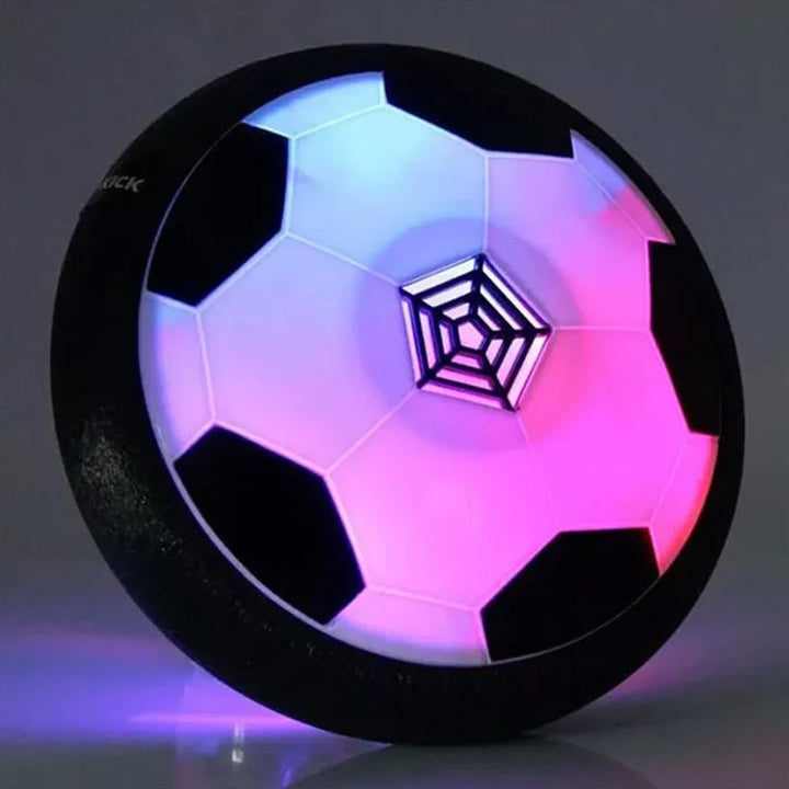 Inomhusfotboll med LED-ljus, svävande effekt, perfekt för barn och husdjur att leka inomhus i mörka miljöer.