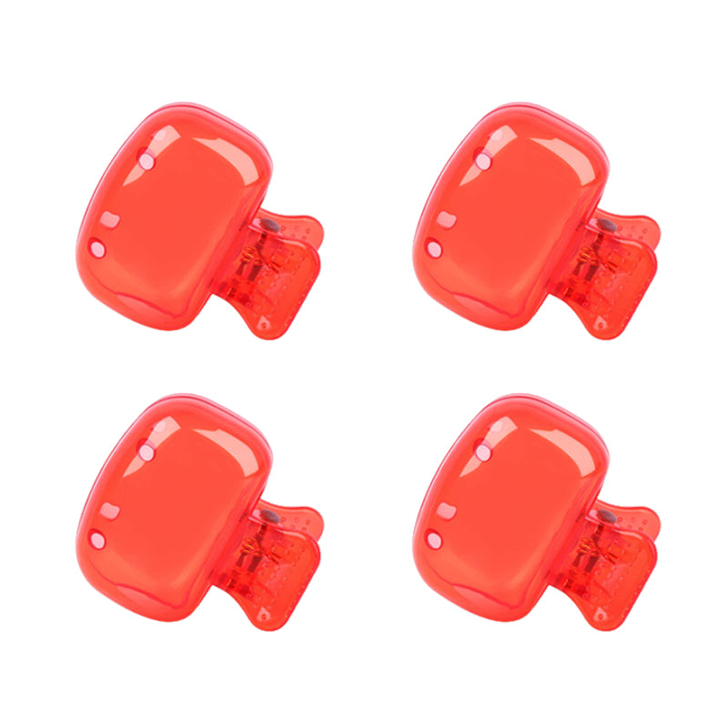 Färgglatt plastfodral för tandborste, set med fem olika färger: genomskinlig, blå, röd, grön, rosa. Perfekt för resor.