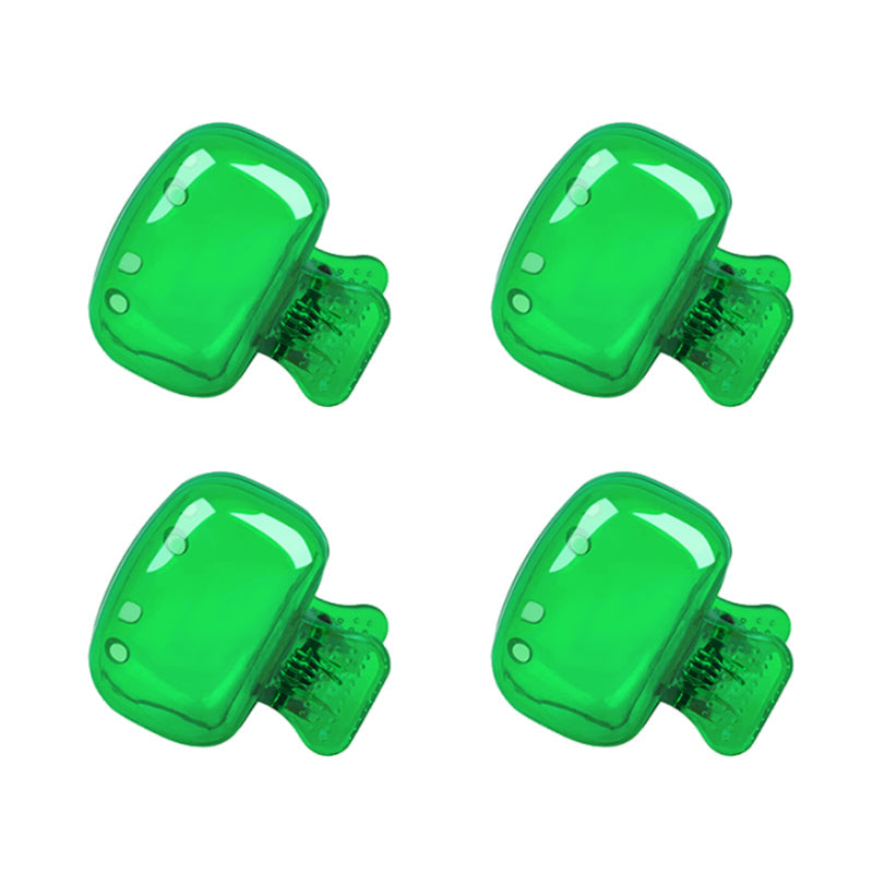 Färgglatt plastfodral för tandborste, set med fem olika färger: genomskinlig, blå, röd, grön, rosa. Perfekt för resor.