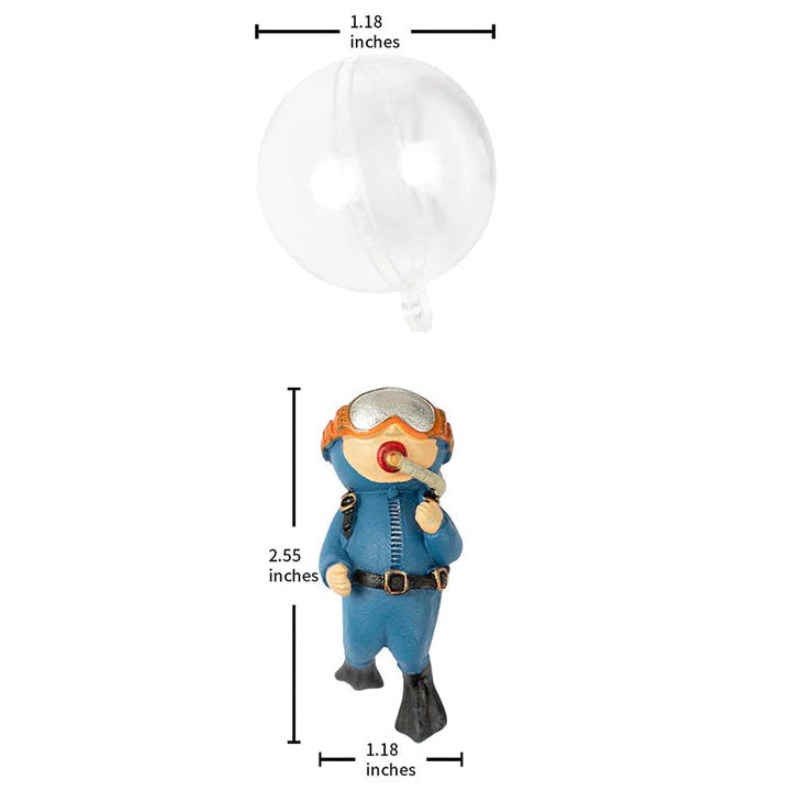 "Färgglada flytande akvariumdekorationer i blått och rött för trädgårdsdamm, justerbar position och säker användning."